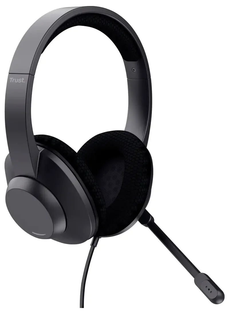 Ayda Max USB ENC Headset - PC Headset - Noise Cancelling Microfoon - Bedraad via USB - Verstelbare Hoofdband från Trust, Svart – omslag 2 av 2