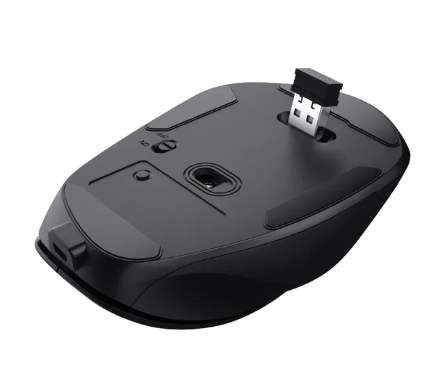 Fyda Comfort - Muis - Optisch - 6 knoppen van Trust, Zwart – cover 2 van 2