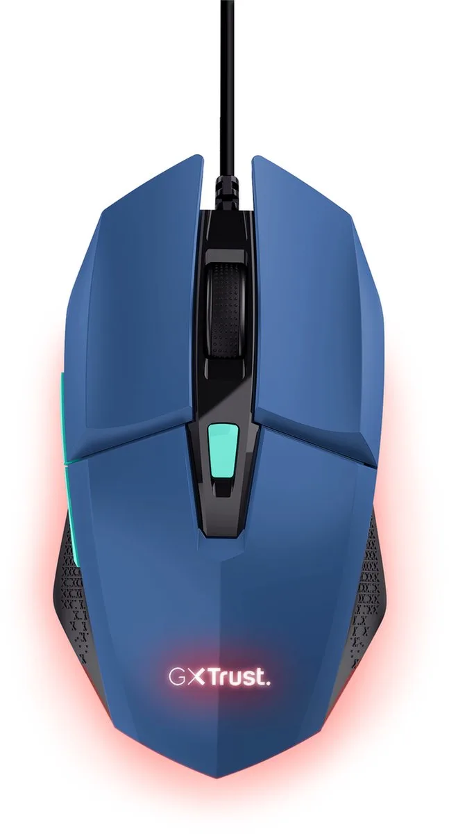 GXT 109B Felox - Gaming Muis - Bedraad - 6400 DPI - RGB Verlichting de Trust, Bleu – jaquette