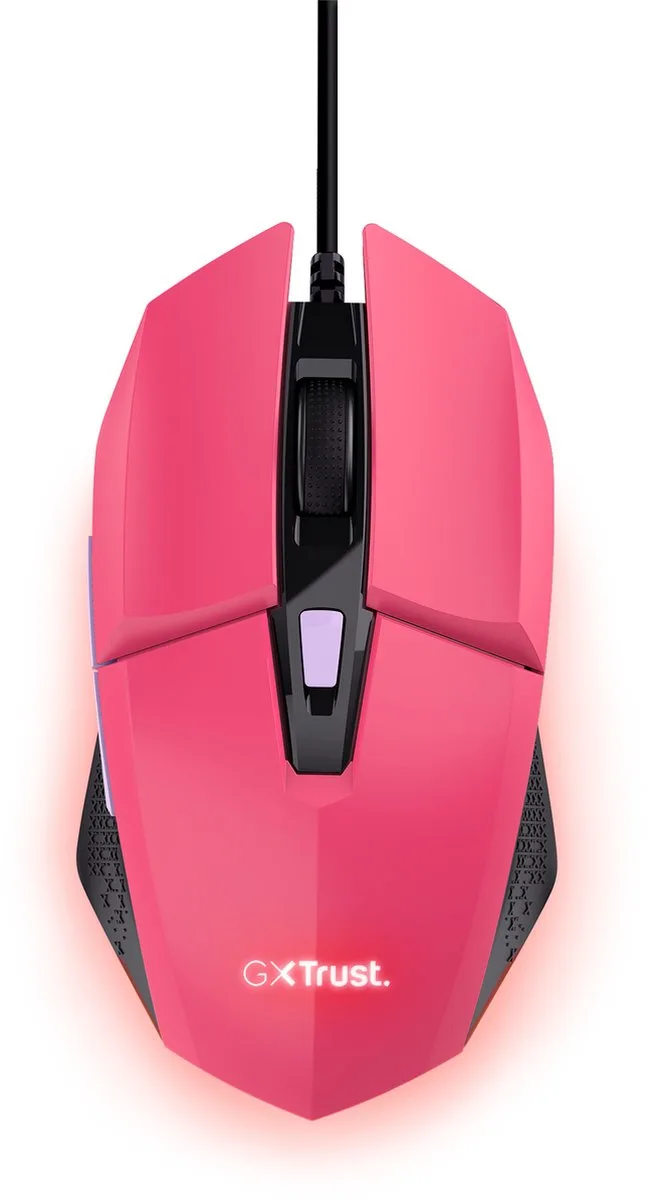 GXT 109P Felox - Gaming Muis - Bedraad - 6400 DPI - RGB Verlichting de Trust, Rose – jaquette