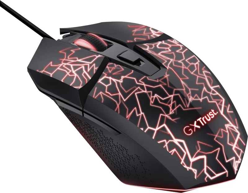 GXT 113 Felox Gaming Muis - USB-A-Kabel - RGB Verlichting - Bedrade Gaming Muis - Programmeerbare knoppen - 6400 DPI by Trust, Black – cover