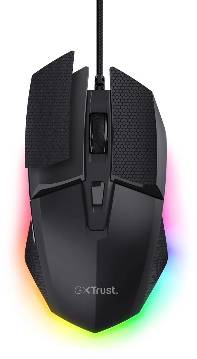 GXT 121 Felox+ - Gaming Muis - Bedraad - 10.000 DPI - RGB Verlichting - Inclusief Griptape by Trust, Black – cover