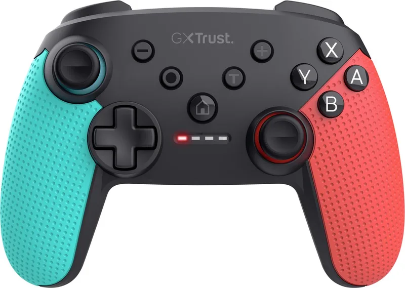 GXT 1246RB Muta - Draadloze Switch Controller - Ook voor Nintendo Switch 2 - Draadloos via Bluetooth - Tot 15 Uur Speeltijd - Rood/Blauw de Trust, Bleu, Rouge – jaquette
