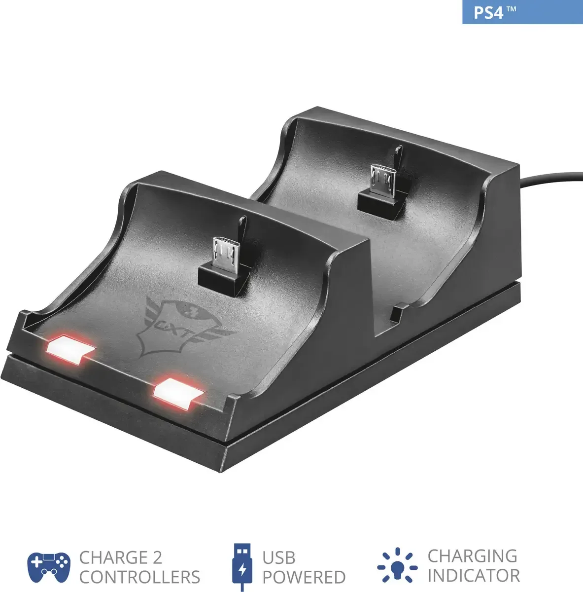 GXT235 PS4 DUO CHAR DOCK van Trust, Zwart – cover