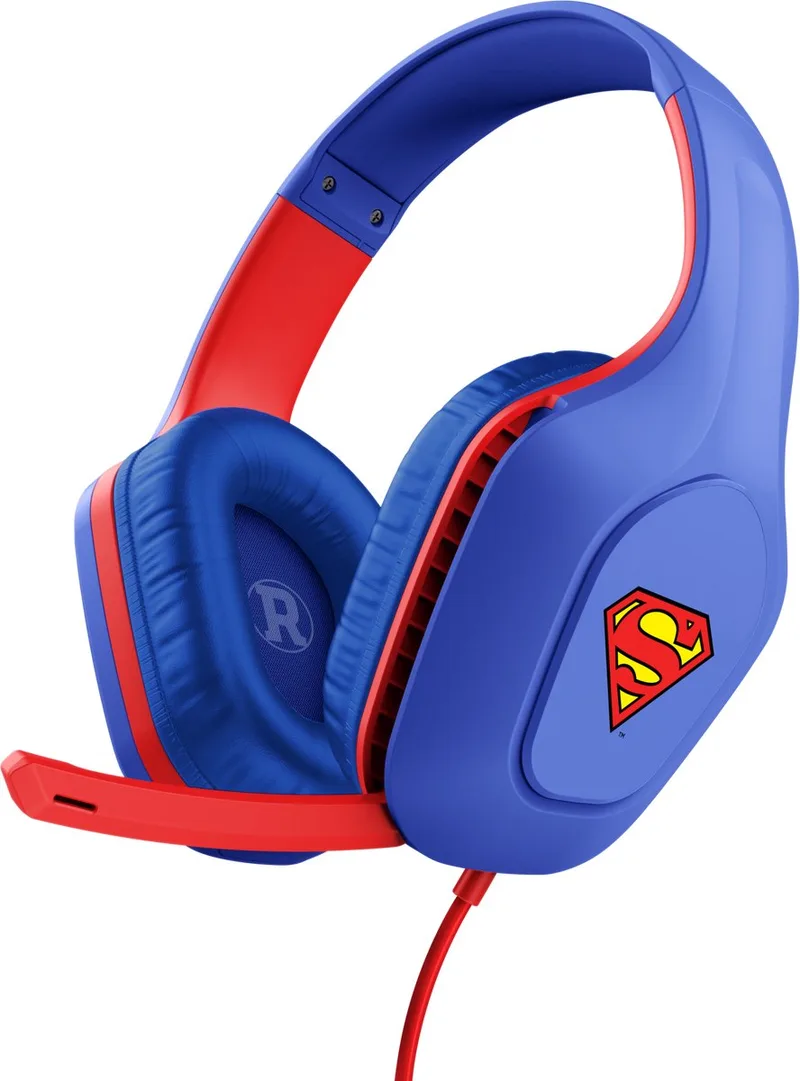 GXT 415SM Zirox - Gaming Headset - Editie - Bedraad - 50mm Drivers - Over-ear - Blauw/Rood by Trust, Superman – cover