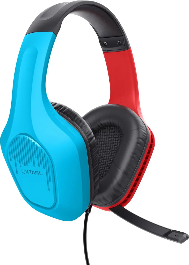 GXT 416S Zirox - Gaming Headset - voor Nintendo Switch - Bedraad - 50mm Drivers - Over-ear - Rood/Blauw by Trust, Blauwrood – cover