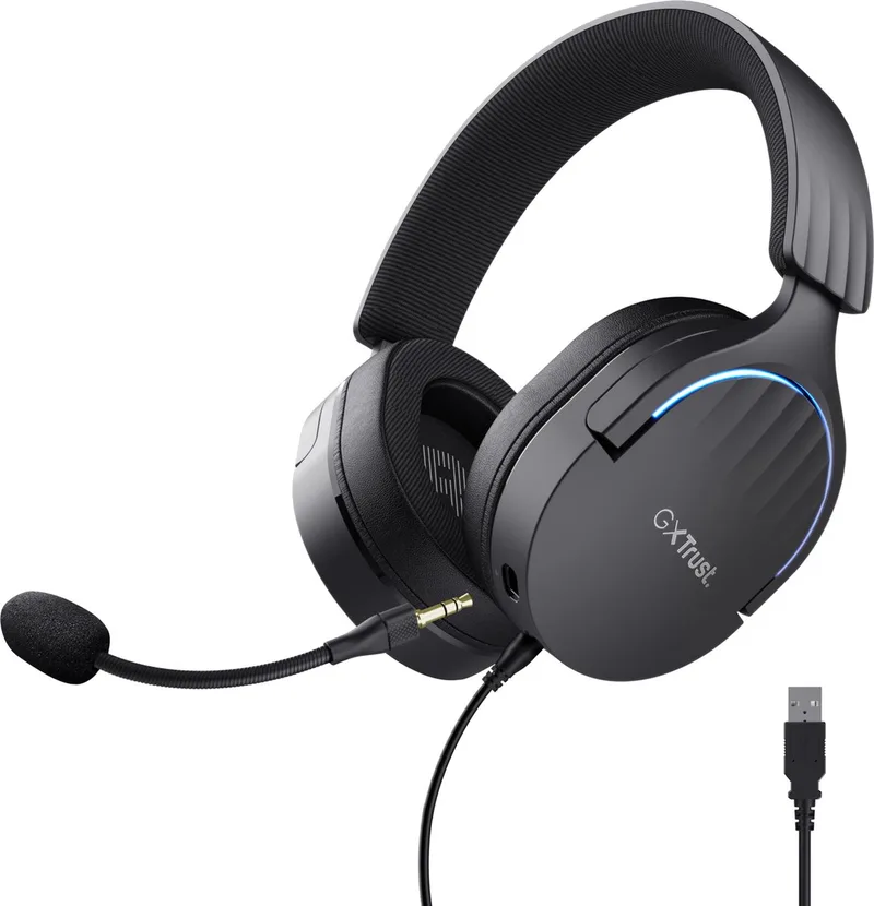 GXT 490 Fayzo - Gaming Headset - USB - 7.1 Surround Sound - Over-ear de Trust, Noir – jaquette