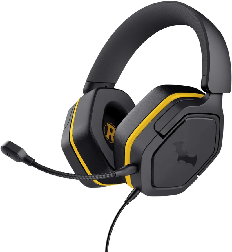 GXT 492BM Carus - Gaming Headset - Bedraad - 50mm Drivers - Over-ear - Batman Zwart by Trust, Black, Yellow – cover