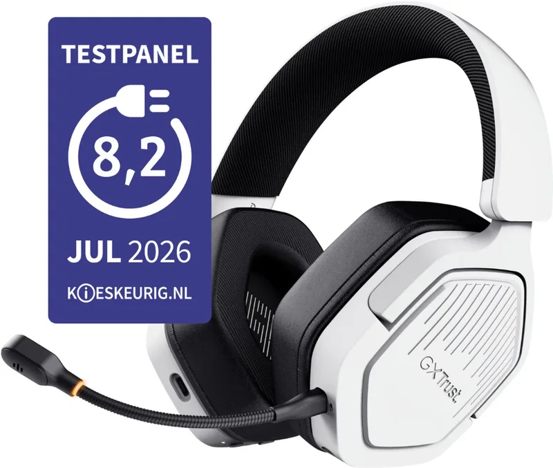 GXT 493W Carus - Gaming Headset - Draadloos - 50mm Drivers - Over-ear van Trust, Wit – cover