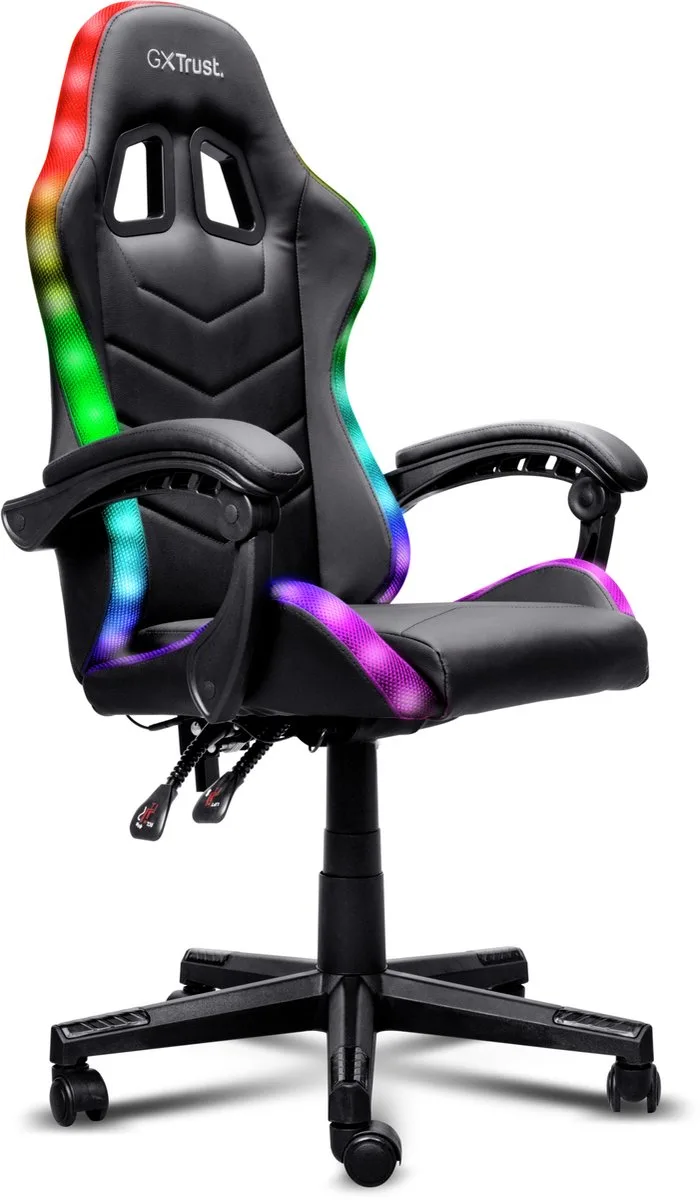 GXT 704 Roniq - Comfortabele Gamestoel - RGB Verlichting - Verstelbare Rugleuning - Tot 110 kg by Trust, Black – cover