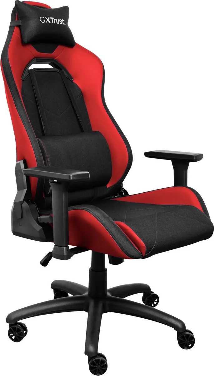 GXT 714R Ruya - Ergonomische Gamestoel - 3D-armleuningen - Ademende Stof en PU-leer - Tot 150 kg van Trust, Rood – cover