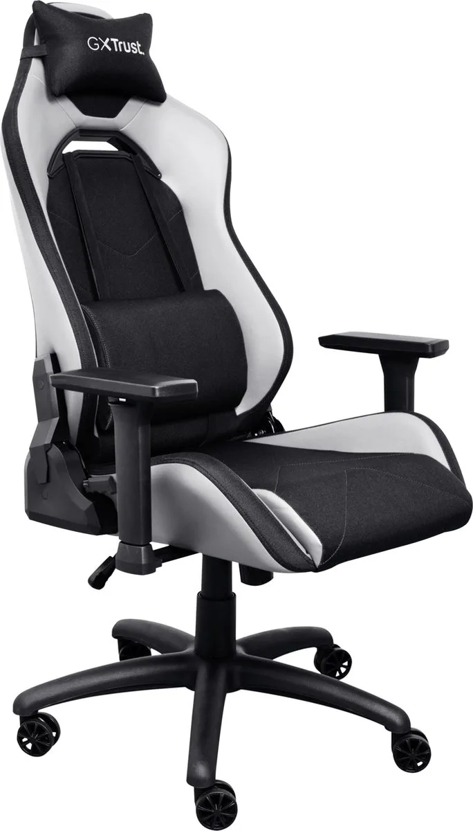 GXT 714W Ruya - Ergonomische Gamestoel - 3D-armleuningen - Ademende Stof en PU-leer - Tot 150 kg van Trust, Wit – cover
