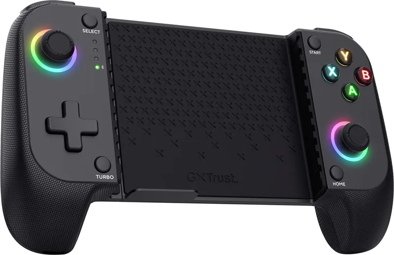 GXT 735 Mylox - Mobiele Gaming Controller - Draadloos Bluetooth - Voor iPhone en Android - RGB Verlichting by Trust, Black – cover