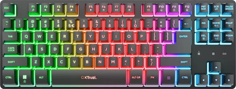 GXT 831 Thado - Gaming Toetsenbord - TKL - RGB - Draadloos - QWERTY US van Trust, Zwart, US – cover