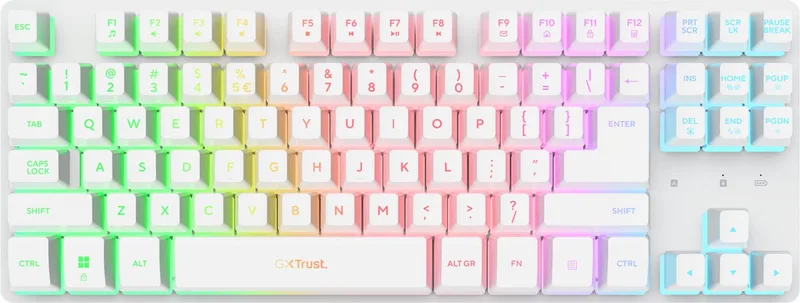 GXT 831W Thado - Gaming Toetsenbord - TKL - RGB - Draadloos - QWERTY US van Trust, Wit, US – cover