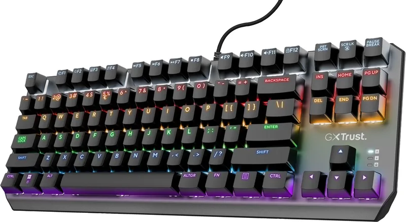 GXT 834 Callaz - Bedraad Gaming Toetsenbord - Mechanisch - TKL - Qwerty by Trust, Black, US – cover
