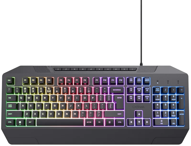 GXT 836 Evocx - Gaming Toetsenbord - Full-size - RGB Verlichting - Bedraad - QWERTY US van Trust, Zwart, US – cover