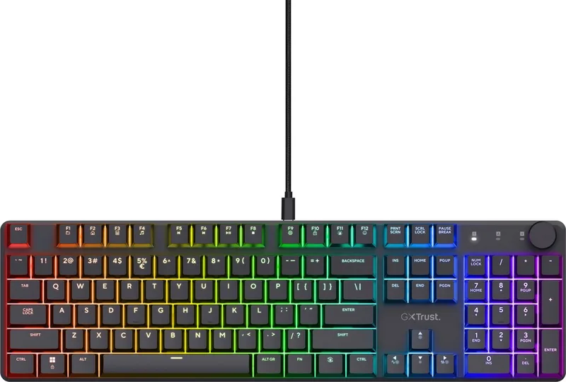GXT 866 Torix - Gaming Toetsenbord - Mechanisch met Lineaire Huano Switches - Full-size - RGB - Bedraad - QWERTY US van Trust, Zwart, US – cover