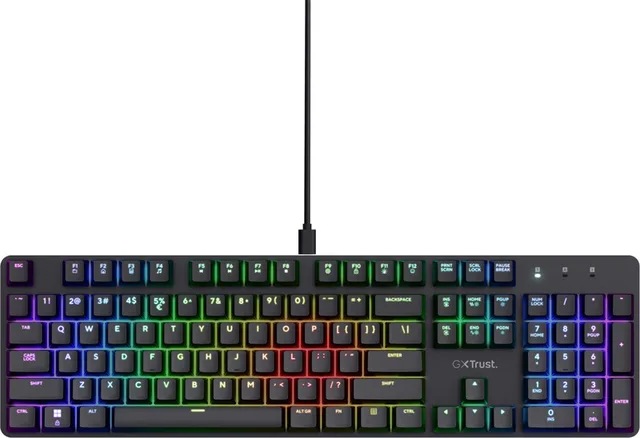 GXT 871 Zora - Gaming Toetsenbord - Mechanisch met Lineaire Huano Switches - Full-size - RGB - Bedraad - Zwart