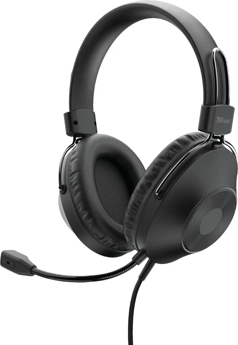 HS-250 Over Ear headset Computer Kabel Stereo van Trust, Zwart – cover