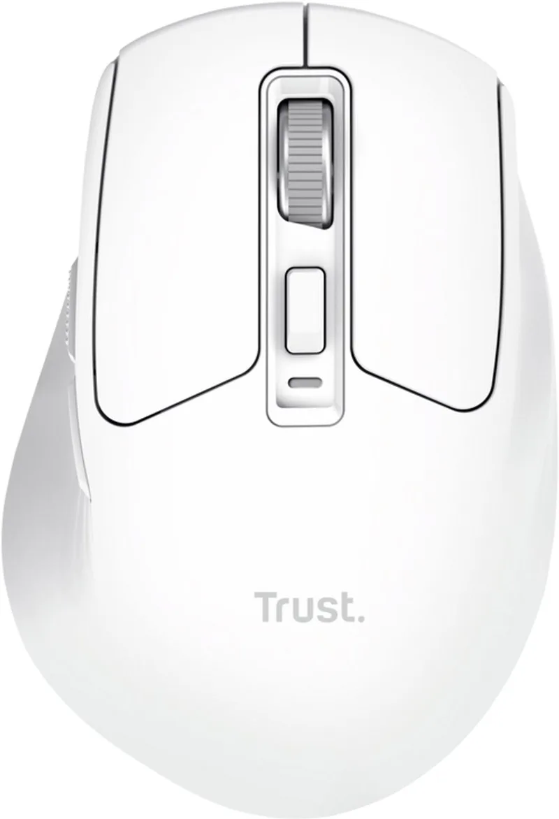 Niven - Draadloze Muis - Multi-device - Stille Knoppen - Oplaadbaar de Trust, Blanc – jaquette 1 sur 2