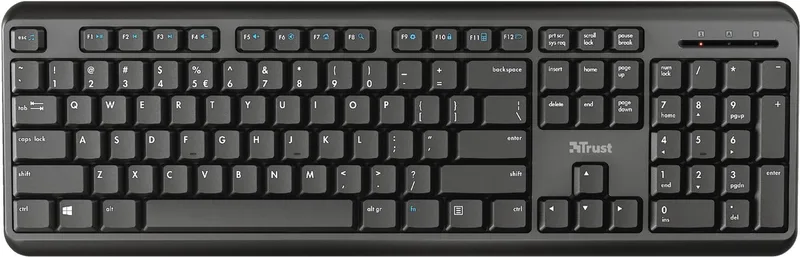 Ody toetsenbord Kantoor RF Draadloos Zwart van Trust, Zwart, DE – cover
