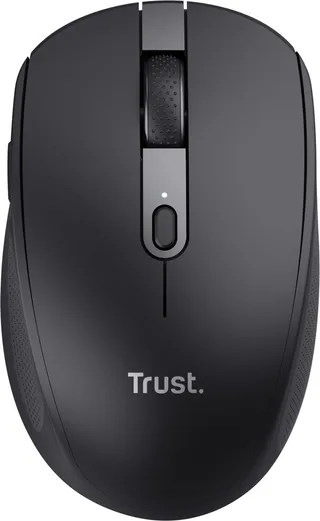 Ozaa Compact - Draadloze Muis - Multi-device - Stille Knoppen - Oplaadbaar - Zwart de Trust, Noir – jaquette 1 sur 2
