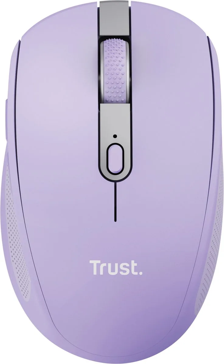 Ozaa Compact - Oplaadbare draadloze muis - USB & Bluetooth - Stil van Trust, Paars – cover
