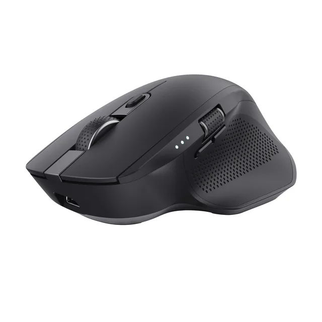 Ozaa+ - Draadloze Muis - Multi-device - Zijscrollwiel - Oplaadbaar de Trust, Noir – jaquette 2 sur 2