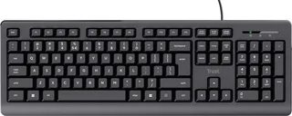 Primo - Bedraad Toetsenbord - Full-size - Stille Toetsen - Morsbestendig - Zwart de Trust, Noir, US – jaquette 1 sur 2