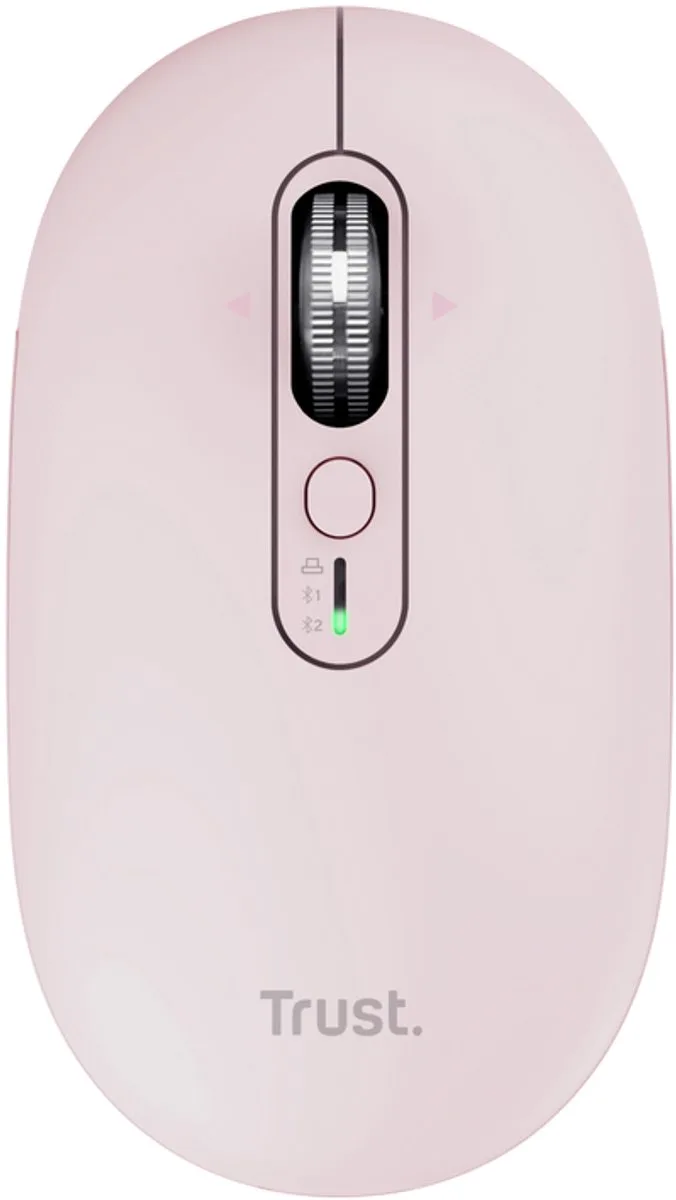 Seron - Draadloze Muis - Hyperscrollwiel - Multi-device - Oplaadbaar - Roze van Trust, Roze – cover