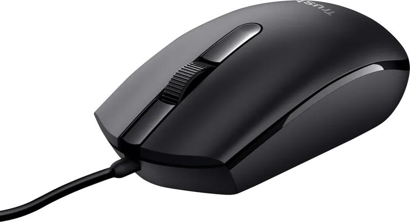 TM-101 muis Ambidextrous Optisch 1200 DPI by Trust, Black – cover