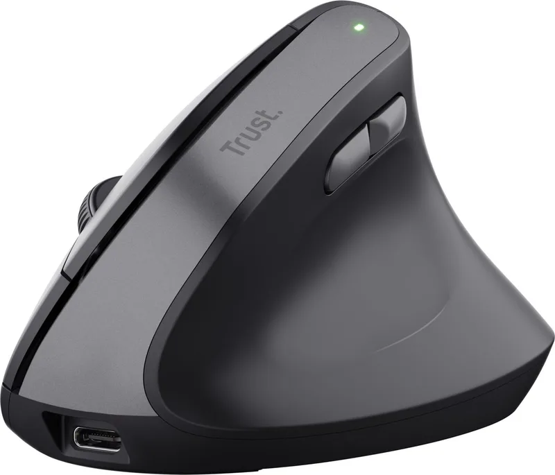 TM-270 Ergonomische muis Draadloos Optisch 6 Toetsen 800 dpi, 1200 dpi, 1600 dpi, 2400 dpi Ergonomisch, Gel van Trust, Zwart – cover 1 van 2