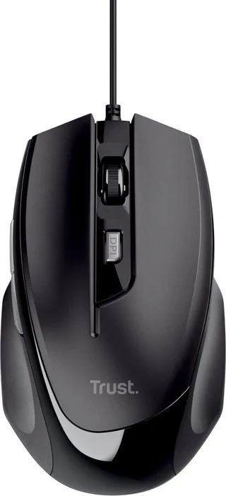 Voca Muis - Bedrade Optische Muis - USB - Ergonomisch - 4 DPI-standen by Trust, Black – cover 1 of 2