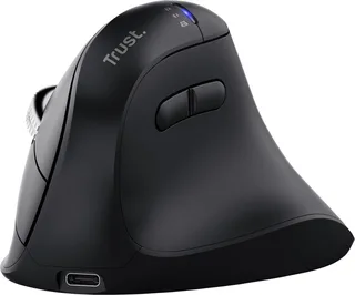 Vyran - Ergonomische Muis - Draadloos - Verticaal - Hyperscrollwiel - Multi-device by Trust, Black – cover 1 of 2