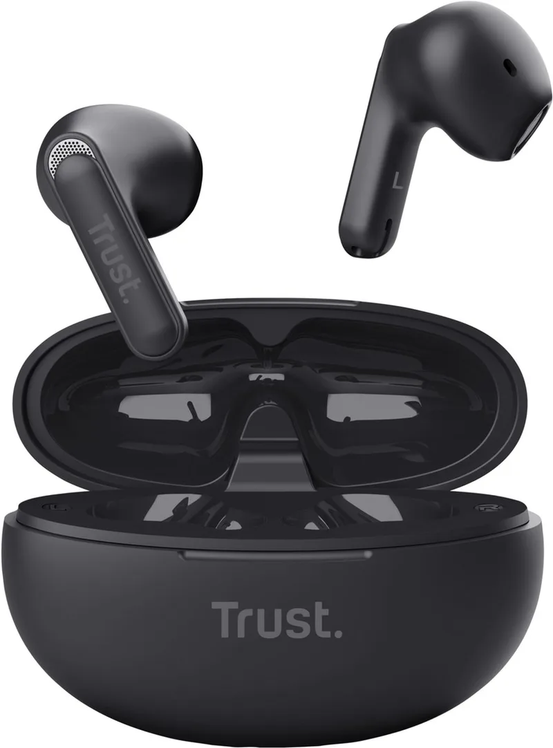 Yavi Bluetooth Earphones - Volledig Draadloze Oordopjes met Noise-Cancelling Microfoons by Trust, Black – cover