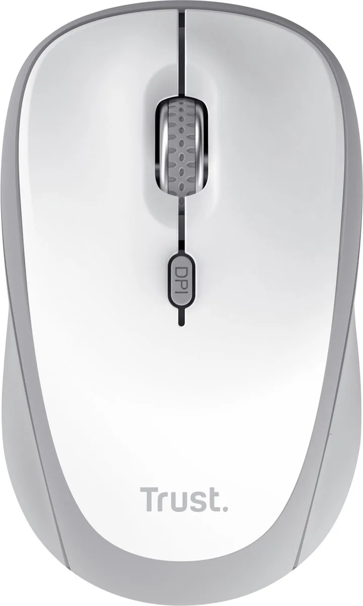 Yvi+ - Draadloze Muis - Bluetooth & USB-ontvanger - Multi-device - Stille Knoppen - Compact by Trust, White – cover