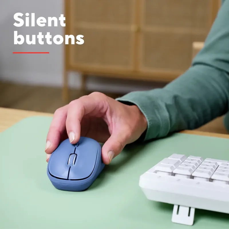 Yvi+ - Draadloze Muis - Bluetooth & USB-ontvanger - Multi-device - Stille Knoppen - Compact van Trust, Blauw – cover 2 van 3