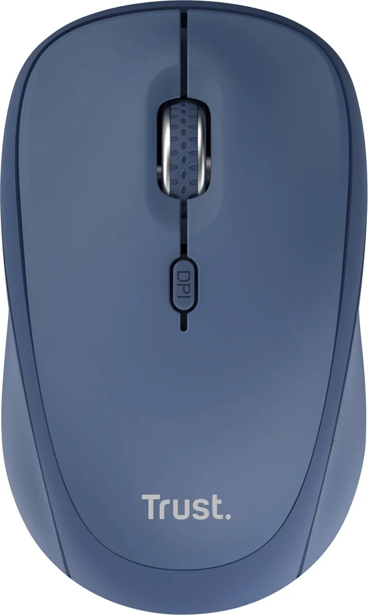 Yvi+ - Draadloze Muis - Bluetooth & USB-ontvanger - Multi-device - Stille Knoppen - Compact de Trust, Bleu – jaquette
