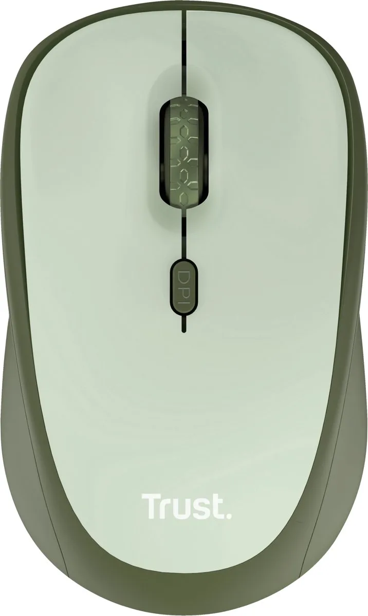 Yvi+ - Draadloze Muis - Compact - Stil van Trust, Groen – cover