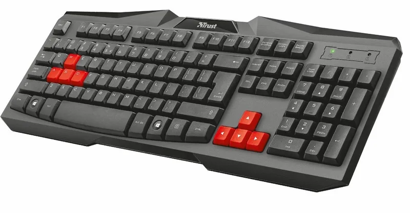 Ziva IT | USB Toetsenbord | Gaming Toetsenbord van Trust, Zwart, Rood, IT – cover