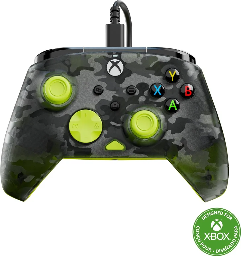 Rematch Core - Controller - PC, Xbox Series X | S, Xbox One - Ghost Camo - Black/Yellow van Turtle Beach, Zwart, Grijs, Geel – cover