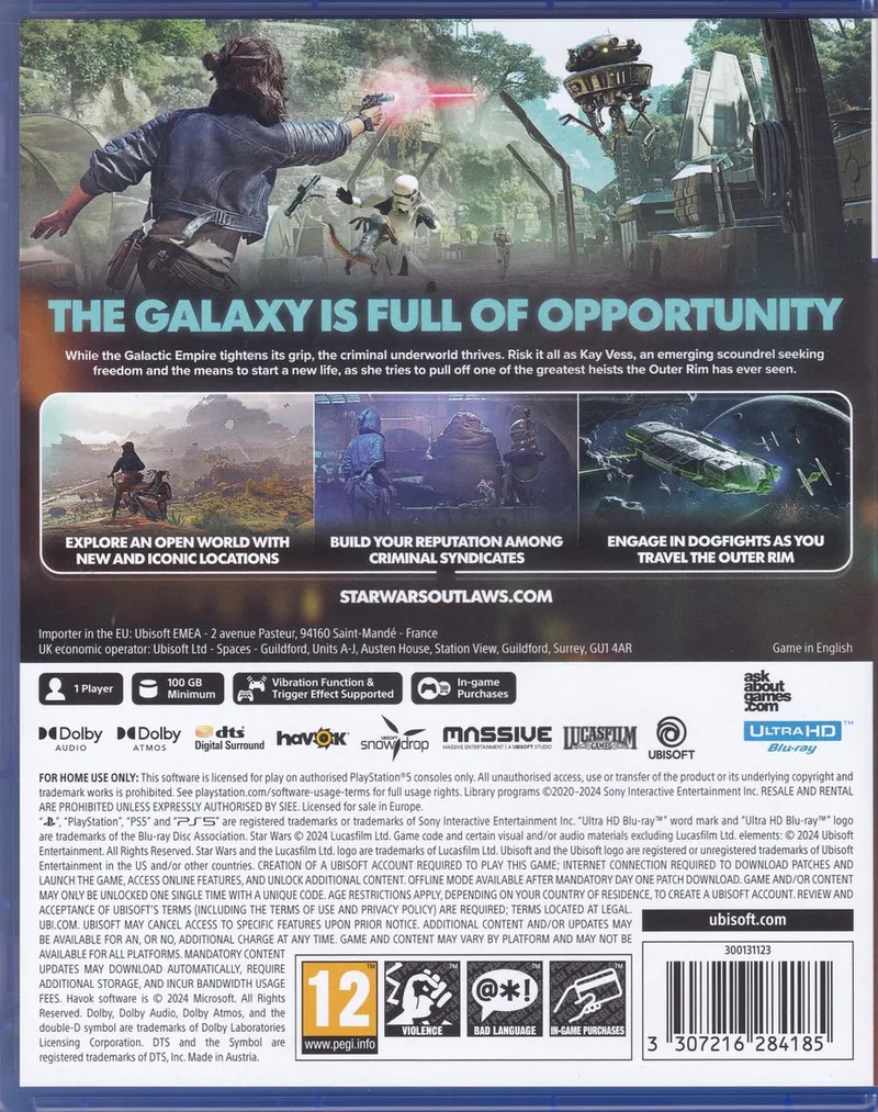 Star Wars Outlaws by Ubisoft, PS5 – cover