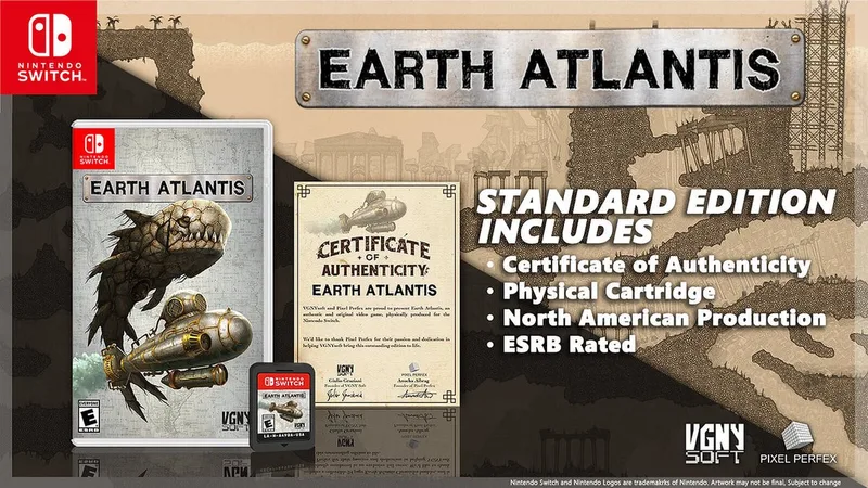Earth Atlantis de VGNY Soft, Nintendo Switch – jaquette