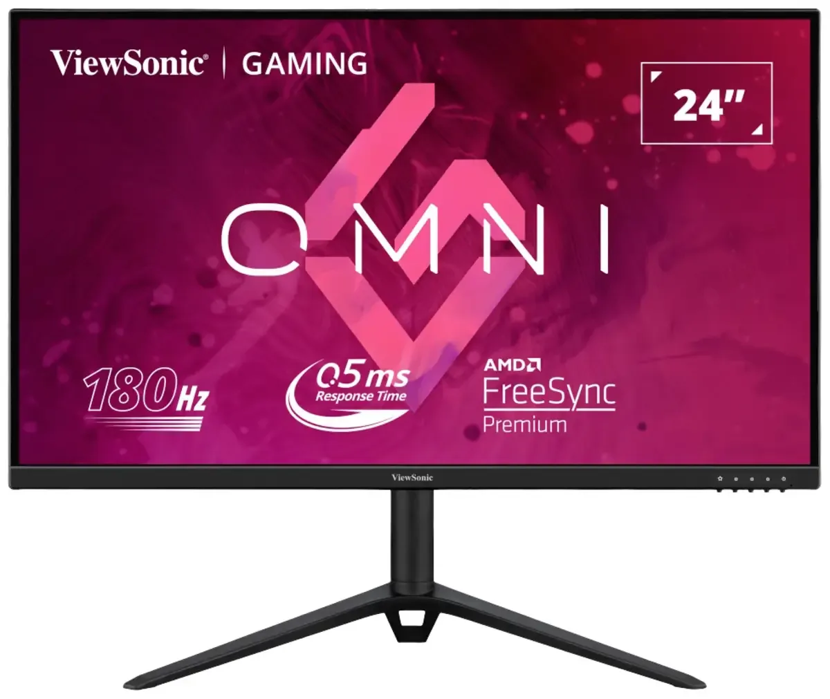 VX2428J Gaming monitor Energielabel E (A - G) 60.5 cm (23.8 inch) 1920 x 1080 Pixel 16:9 0.5 ms HDMI, DisplayPort, Audio, stereo (3.5 mm jackplug) fra ViewSonic, Sort – cover