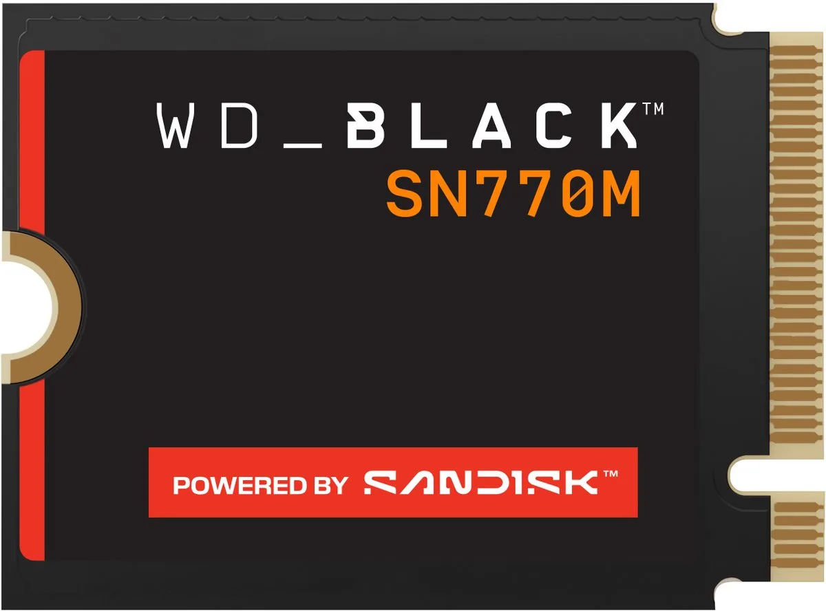 Black SN770M 1TB - SSD - M.2 2230 - PCI Express 4.0 x4 - 1 TB - 3d v-nand (TLC) - 600TB - zwart by Western Digital – cover
