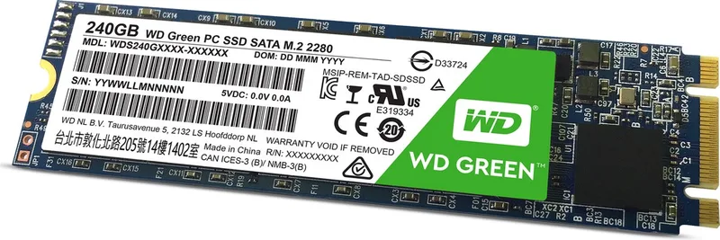 Green SSD - Externe SSD M.2 de Western Digital, 240 GB – jaquette