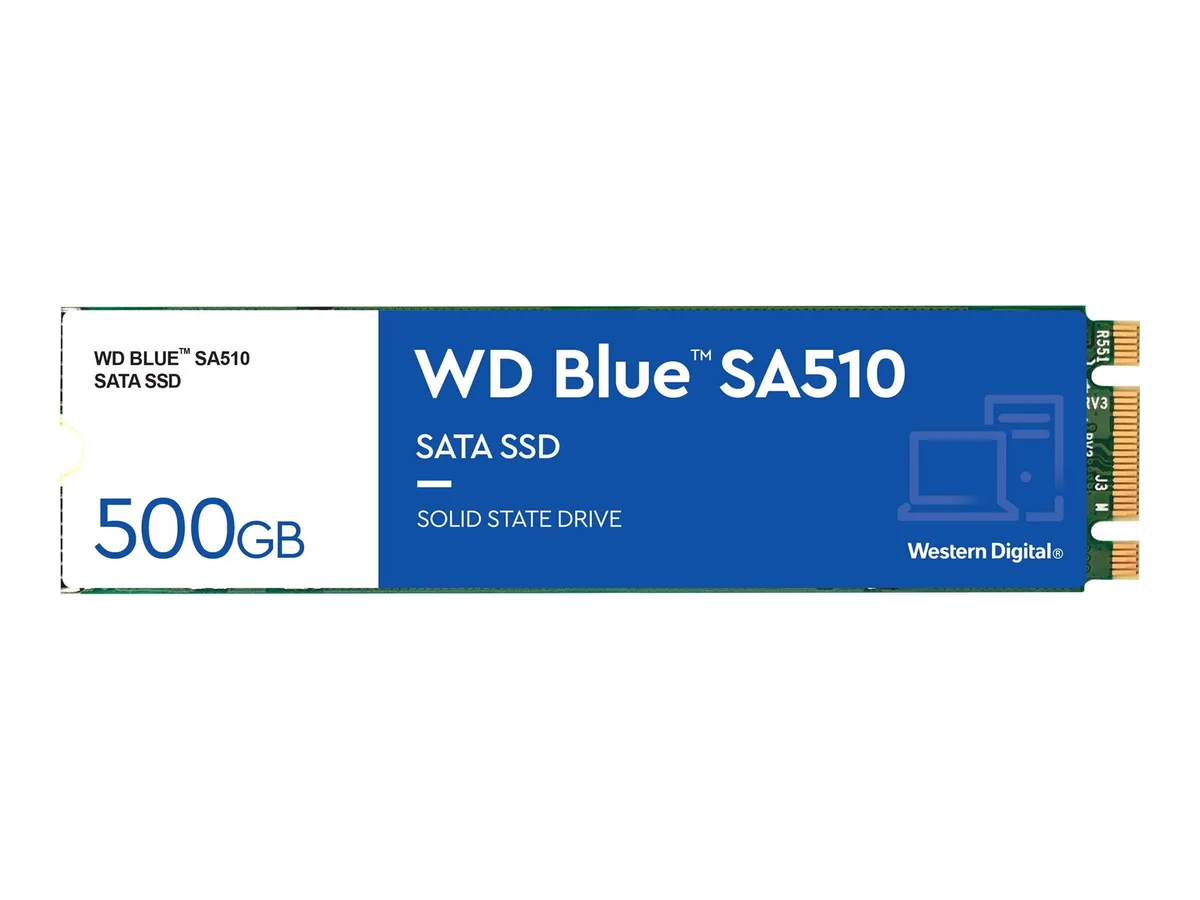 SSD WD Blue M.2 2280 500GB SATA3 SA510 intern de Western Digital – jaquette