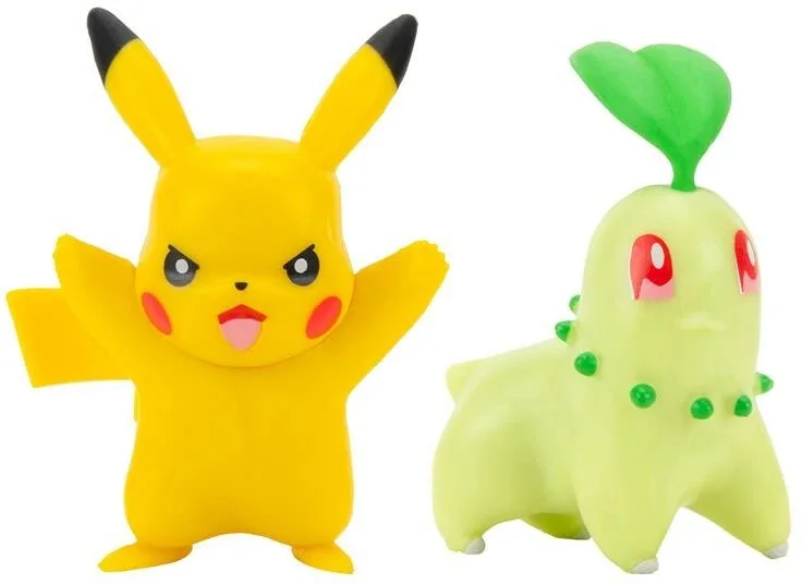 Pokemon Battle Figure Pack - Pikachu & Chikorita van Wicked Cool Toys – cover 1 van 2