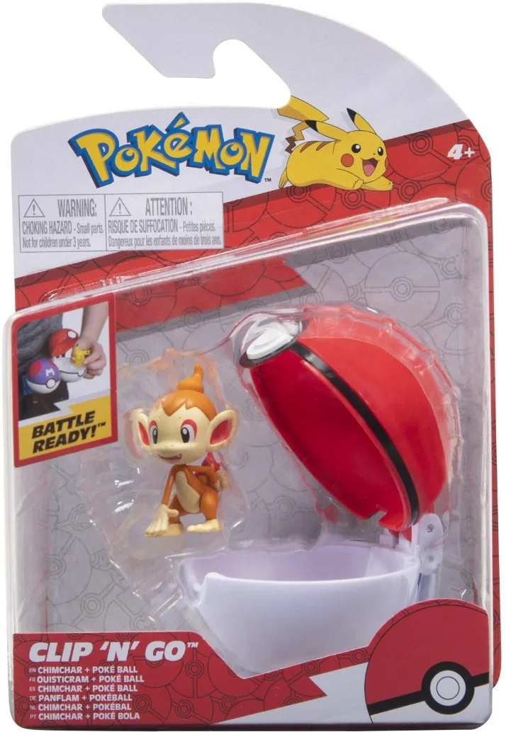 Pokemon Figure - Chimchar + Poke Ball (Clip 'n' Go) van Wicked Cool Toys – cover